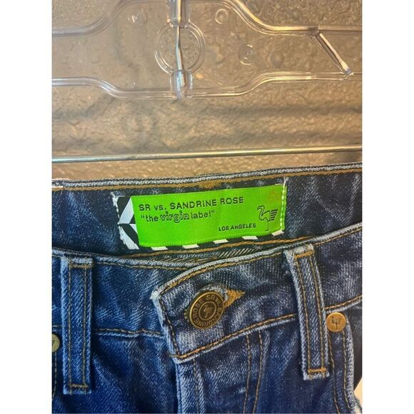 Free People X Sandrine Rose Straight Leg Blue Jeans Size 25 - Picture 2 of 6